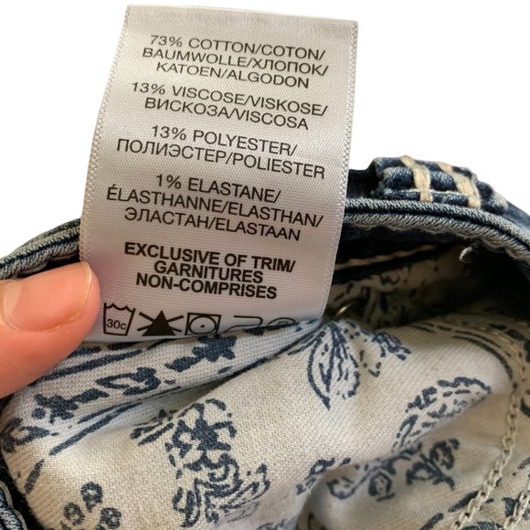 Silver Jeans Suki Mid Capri Womens Jeans Tag 22 Blue W42xL24 Stretch Denim - Picture 5 of 12